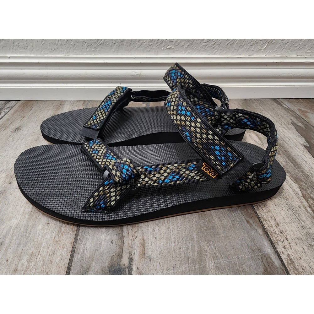 Teva Men's Midform Universal wedge sandal Chroma Olive/blue Tile Sz‎ 12